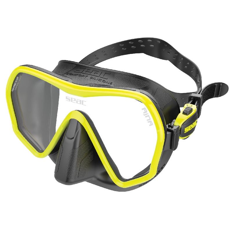 Máscara de buceo Seac Extreme 50 con lentes transparentes negro