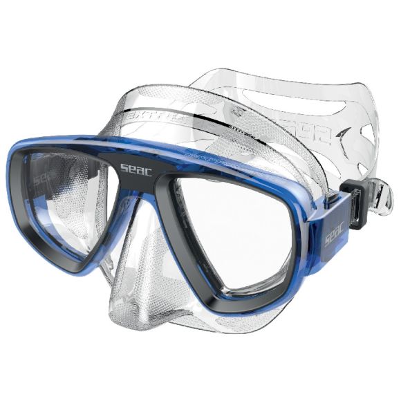 Máscara de buceo Seac Extreme 50 con lentes transparentes negro