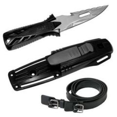 Cuchillo CRESSI de buceo SUPERTOTEM muy práctico y funda